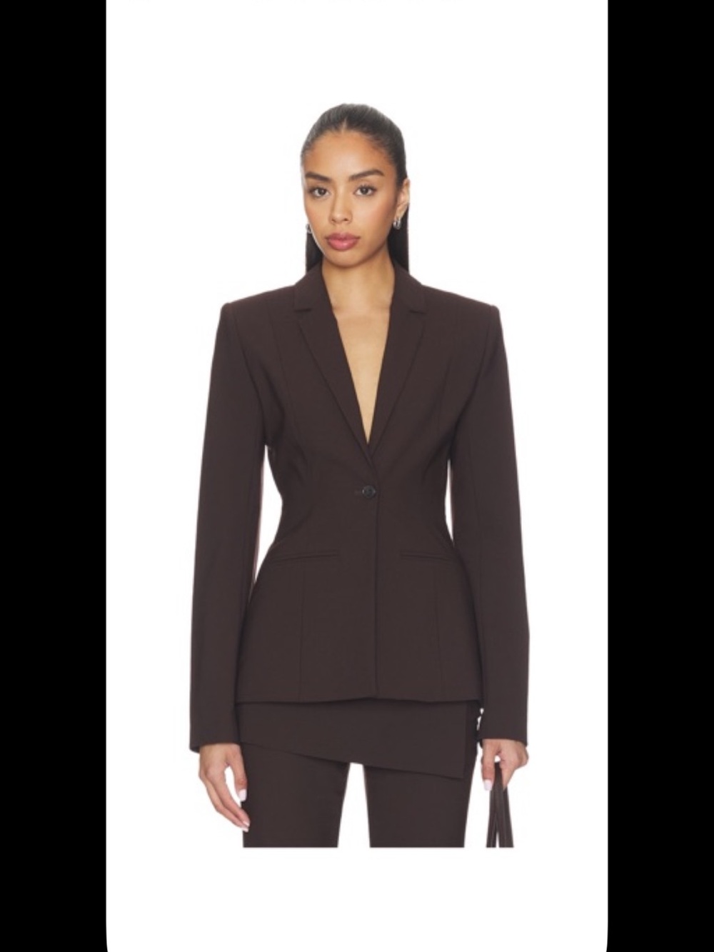 Eaves - Filipa Tailored blazer in Espresso